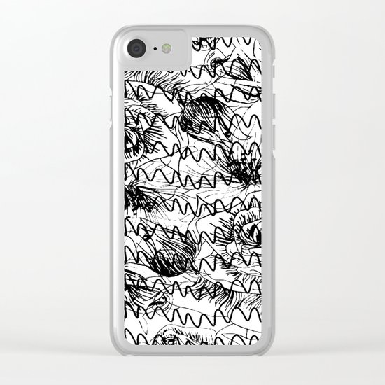 Floral graftti Clear iPhone Case