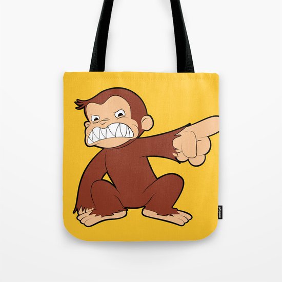 Furious George Funny Monkey Cartoon Animal Tote Bag