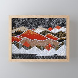 Rocky Mountains Wild (Red) - Landscape Framed Mini Art Print