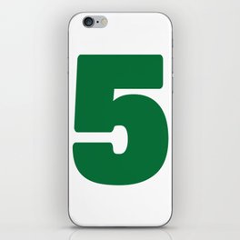 5 (Olive & White Number) iPhone Skin