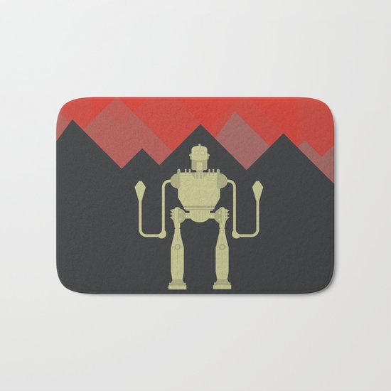 The Iron Giant, classic cartoon, minimal movie poster Bath Mat