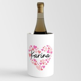 Karina, red and pink hearts Wine Chiller