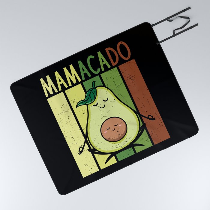 Mamacado Funny Avocado Mom Picnic Blanket
