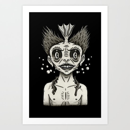 Portrait of a Fiji Merman Art Print