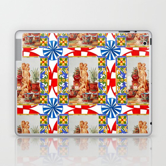 Italian,Sicilian art,majolica,tiles,baroque art Laptop & iPad Skin