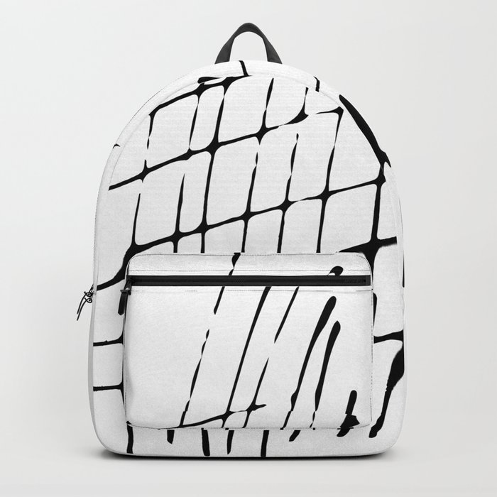 Grid Sketch Black and White Backpack
