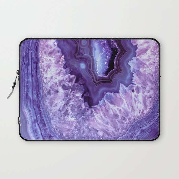 Purple Lavender Quartz Crystal Laptop Sleeve