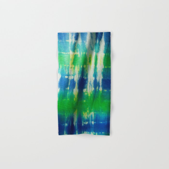 Tie Dye in Blue and Green 2 Hand & Bath Towel