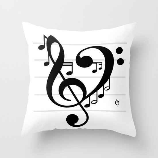 Love Music II Throw Pillow