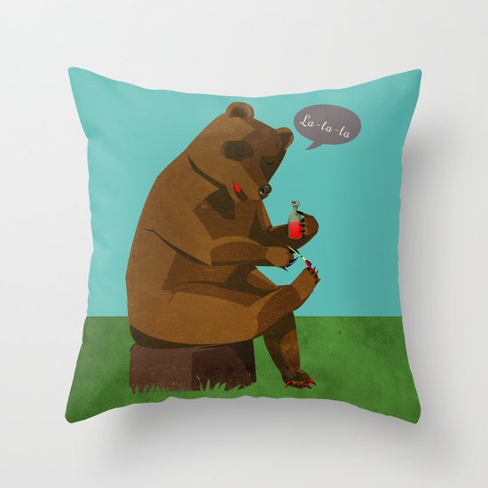 Mrs. Bear Throw Pillow