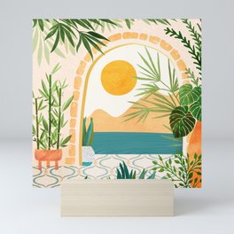 Villa View Tropical Landscape / Villa Series Mini Art Print