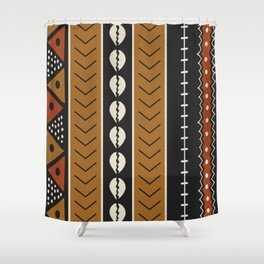 Let's play mudcloth Shower Curtain
