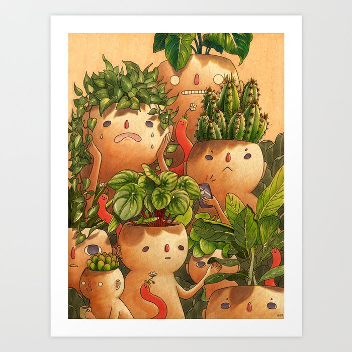 Plant-minded Art Print