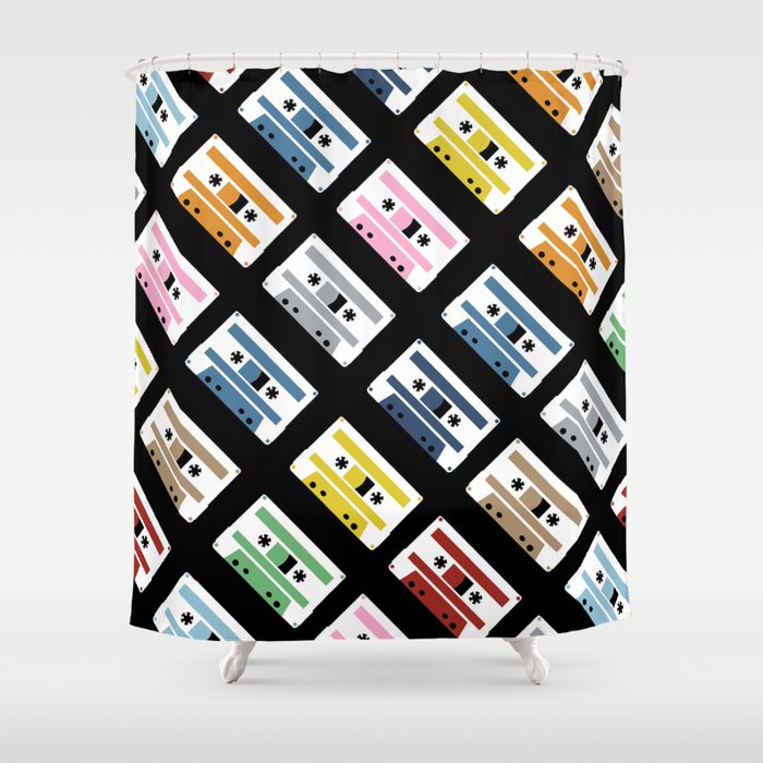 Rainbow Tapes 45 Shower Curtain
