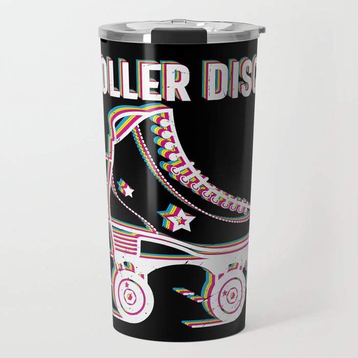 Roller Disco Seventies 70’s Skating Travel Mug