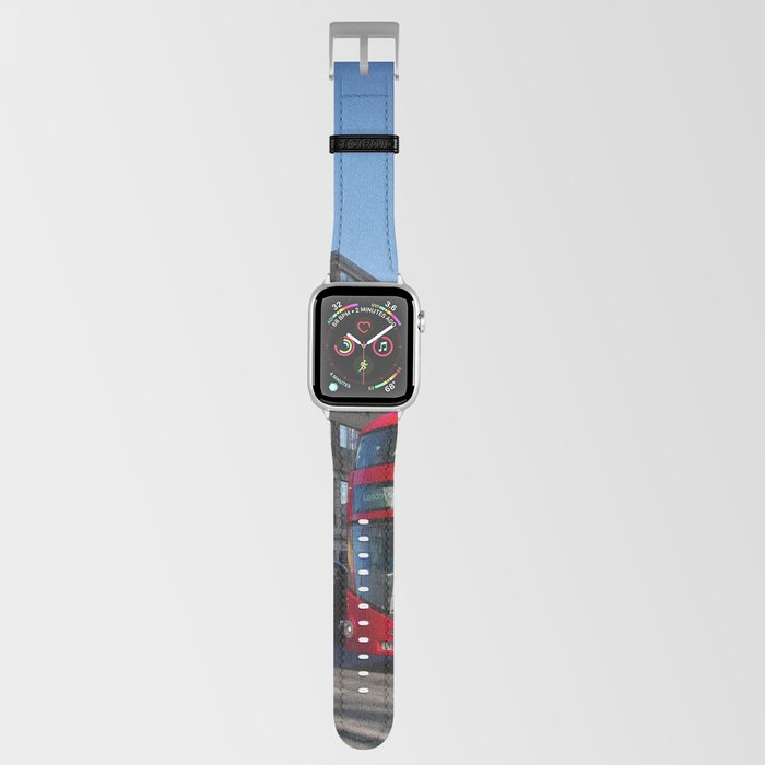 Great Britain Photography - Red Double Decker Buses In Down Town London  Apple Watch Band