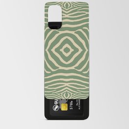 Zebra Wild Animal Print 725 Sage Green and Beige Android Card Case