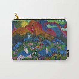 Return of the Animals Mountain Village Landscape painting by Ernst Ludwig Kirchner Carry-All Pouch