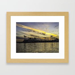 Alamitos Bay Sunset Summer 2021 Framed Art Print