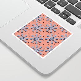 Wavy Flowers - Peach Sticker