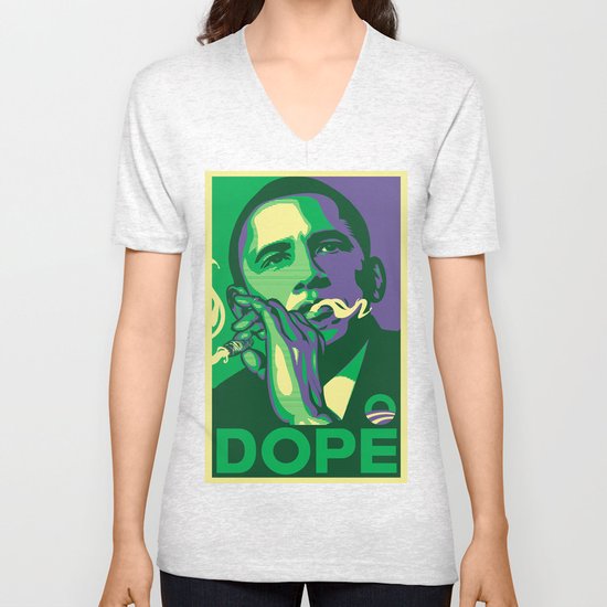 the dopest president Unisex V-Neck