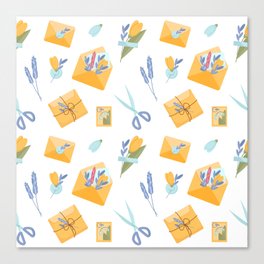 Spring mail pattern Canvas Print