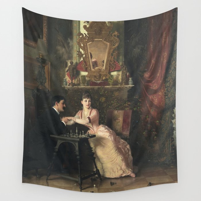 The Proposal Oil Painting By Knut Ekwall Wall Tapestry By
