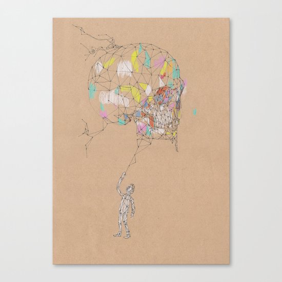 Wired Skull Canvas Print