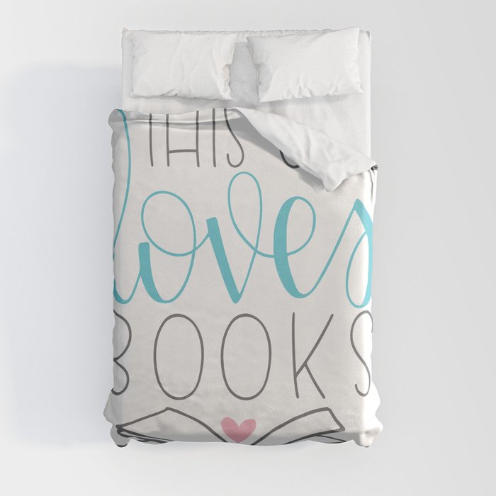 This Girl Loves Books Duvet Cover