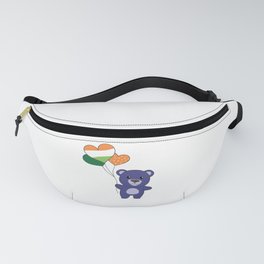 Bear With Ireland Balloons Cute Animals Happiness Fanny Pack
