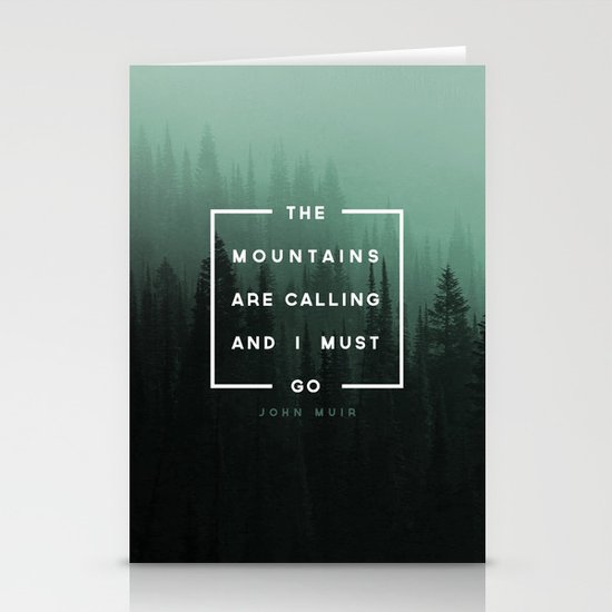 The Mountains are Calling Stationery Cards