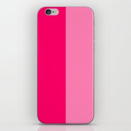 Pink Two Monochrome Tone Color Block iPhone Skin