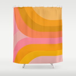 Retro Rainbow 89 Shower Curtain