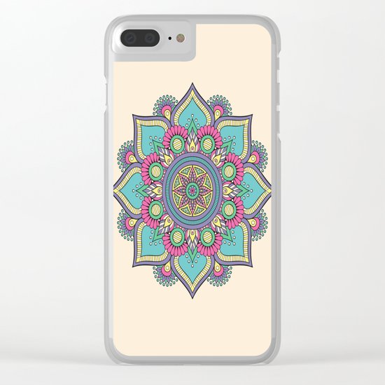 Floral Mandala Clear iPhone Case