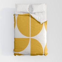 Mid Century Modern Yellow Square Comforter