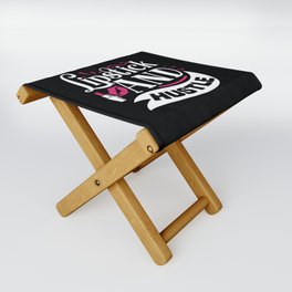 Lipstick And Hustle Funny Makeup Quote Folding Stool