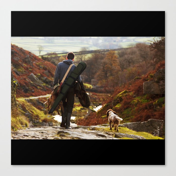 Hunting With Dog Hunter Canvas Print