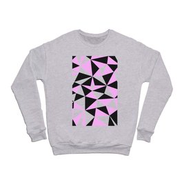 Black and Purple Triangle Pattern Crewneck Sweatshirt
