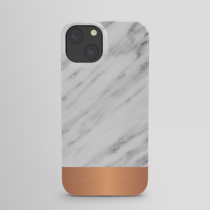 Carrara Italian Marble Holiday Rose Gold Edition iPhone Case
