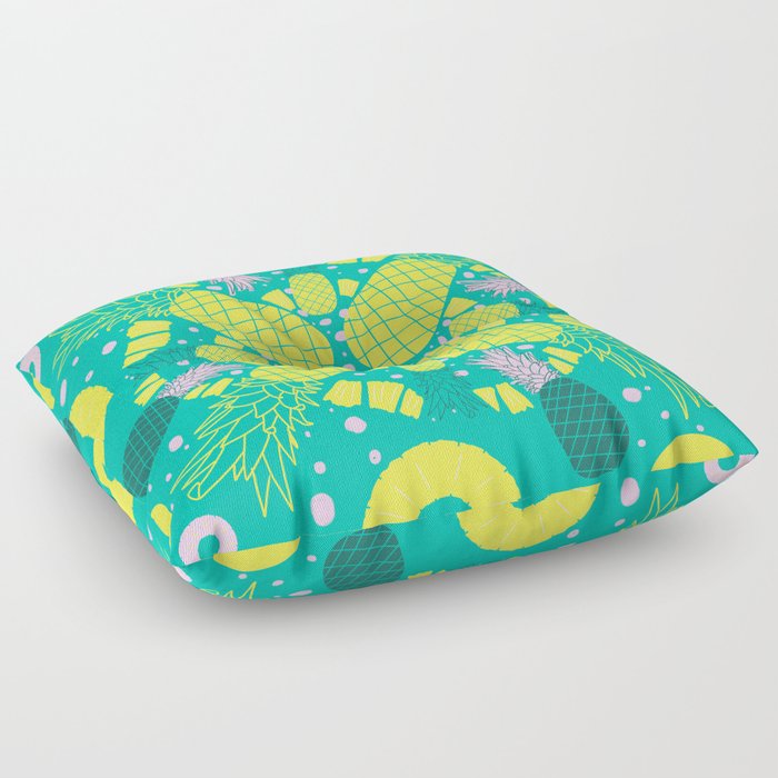 Pineapple Palooza Tropical Mandala Floor Pillow