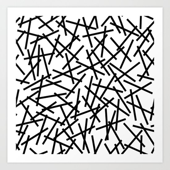 Kerpluk Black on White Art Print