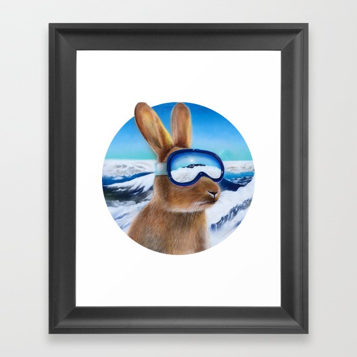 Ski Bunny Framed Art Print