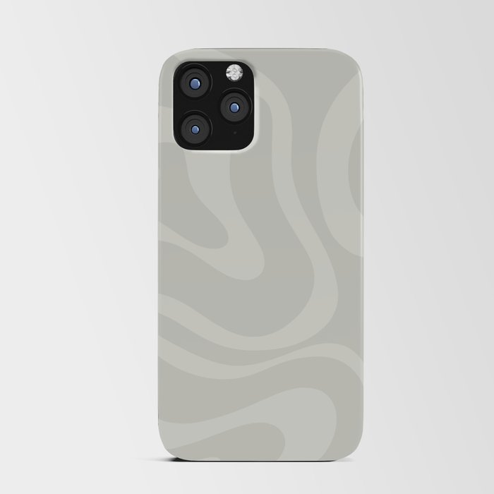 Modern Liquid Swirl Abstract in Bone iPhone Card Case