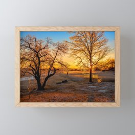 Glass Sunrise Framed Mini Art Print