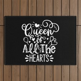 Queen Of All The Hearts Outdoor Rug
