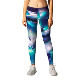 Galaxy Dolphin Dolphins In Space Jumping Leggings