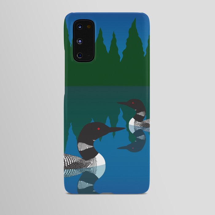 Loons in a Woodland Lake Android Case