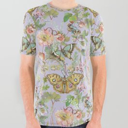 Butterfly Purple Garden All Over Graphic Tee