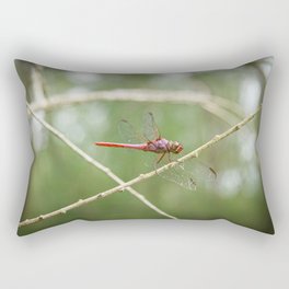 Red Dragonfly Rectangular Pillow