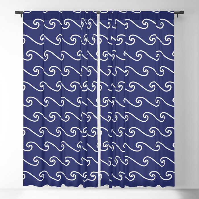 Wave Pattern Waves Nautical Patterns Navy Blue And White